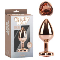 Анальна пробка золота CHISA MATRIX MONT із золотим каменем у формі серця, розмір S