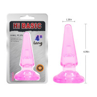 Анальная пробка с дополнительным углублением для вибропули Chisa Hi-Basic Sassy An, розовая