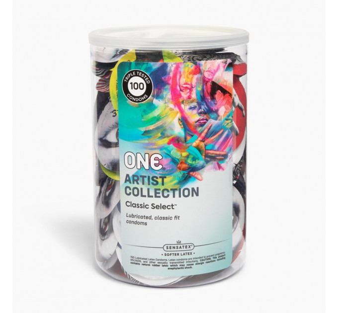 Банка презервативів ONE Classic Select Artist Collection, 100 шт