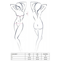 Боди с оборками и открытым доступом LEILA BODY black S/M - Passion