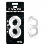 Эрекционное кольцо двойное Chisa GK Power Nust Bolts, прозрачный