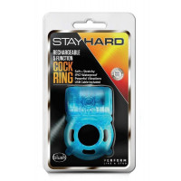 Эрекционное кольцо с вибрацией STAY HARD 5 FUNCTION COCK RING BLUE