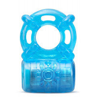 Эрекционное кольцо с вибрацией STAY HARD 5 FUNCTION COCK RING BLUE