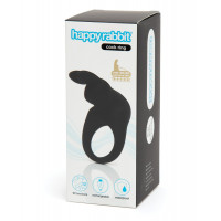 Эрекционное Перезаряжаемое кольцо для члена Happy Rabbit, черное