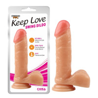 Фаллоимитатор реалистичный на присоске Chisa Keep Love Swing Dildo, бежевый