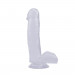 Фаллоимитатор с яичками Chisa Hi-Rubber 7.0 Inch Dildo на присоске, прозрачный