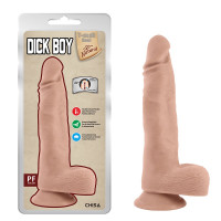 Фалломитатор реалистичный с мошонкой Chisa T-skin ReaL Dick Boy на присоске, бежевый, 22 см.