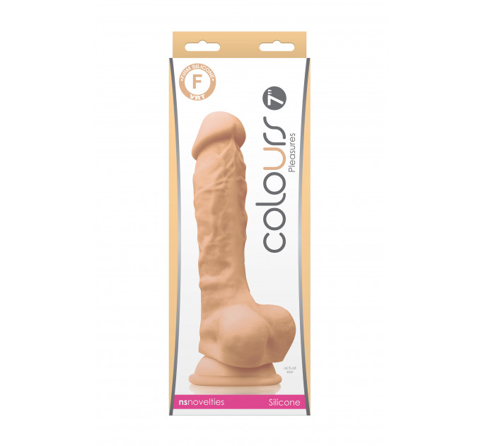 Фаллоимитатор силикон NS Novelties COLOURS PLEASURES 7'' DILDO WHITE