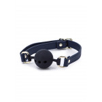 Кляп шар силиконовый NS Novelties Bondage Couture Ball, черно-синий