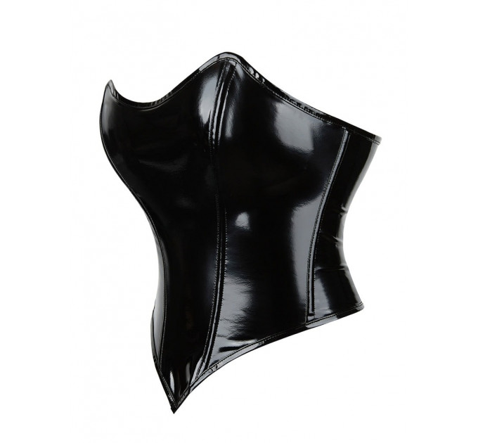 Корсет-топ Star Night з блискавкою та шнурівкою, трусики в комплекті, чорний, XS (без коробки)