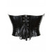 Корсет-топ Star Night з блискавкою та шнурівкою, трусики в комплекті, чорний, XS (без коробки)