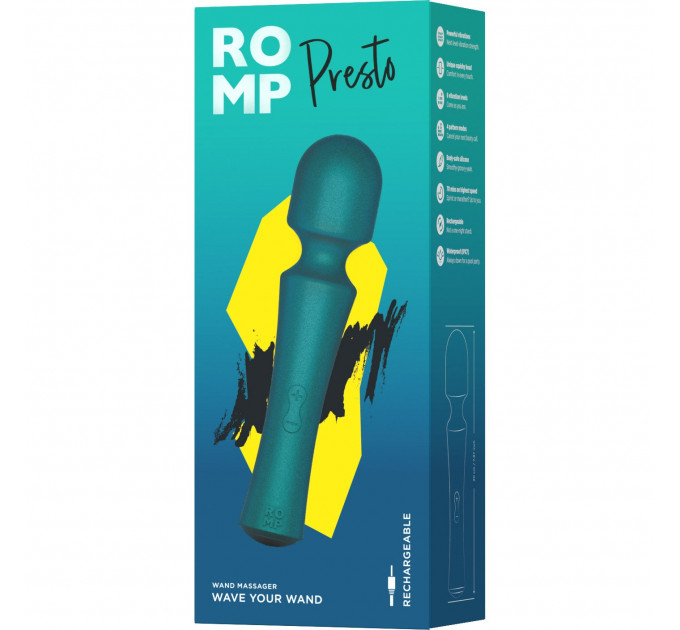 Масажер-мікрофон універсальний ROMP Presto у металевому корпусі, зелений