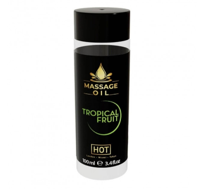 Массажное масло HOT Massage Oil Tropical Fruit с ароматом тропических фруктов, 100 мл