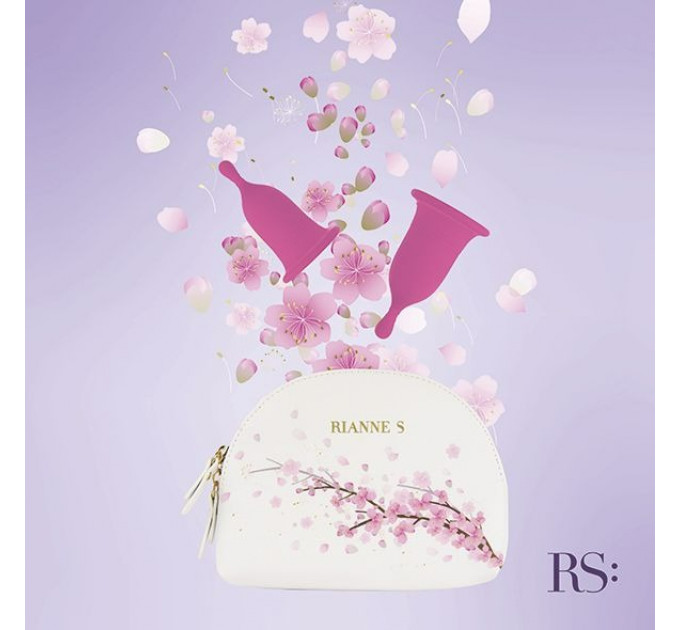 Менструальні чаші Rianne S Femcare Cherry Cup 2шт, в косметичці, рожев