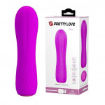 Мини-вибратор Pretty Love Alice, ребристый, розовый, 12 х 3 см