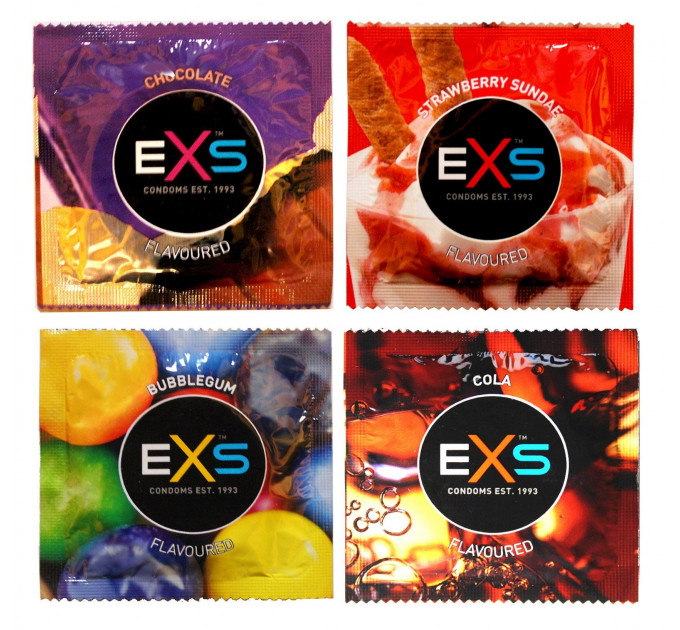 Набір ароматизованих презервативів EXS Flavoured Cola зі смаком коли (ціна за 10 шт.)