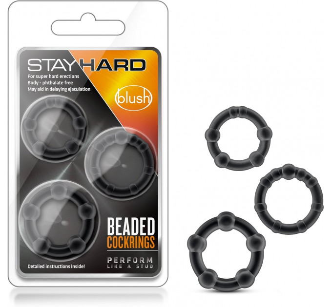 Набір ерекційних кілець STAY hard BLACK