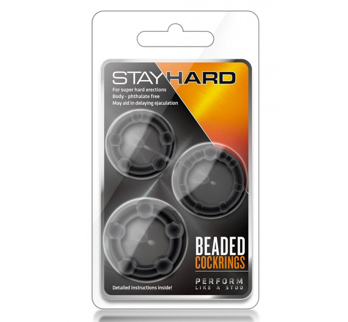 Набір ерекційних кілець STAY hard BLACK