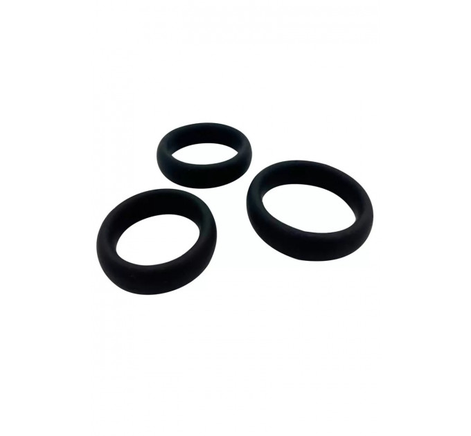 Набор эрекционных колец Alive Sensual Pleasure Rings черные