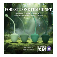 Набір вагінальних кульок Sweet Em, 4 шт з різною вагою, зелені, 2.8 х 14.5 см