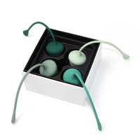 Набір вагінальних кульок Sweet Em, 4 шт з різною вагою, зелені, 2.8 х 14.5 см