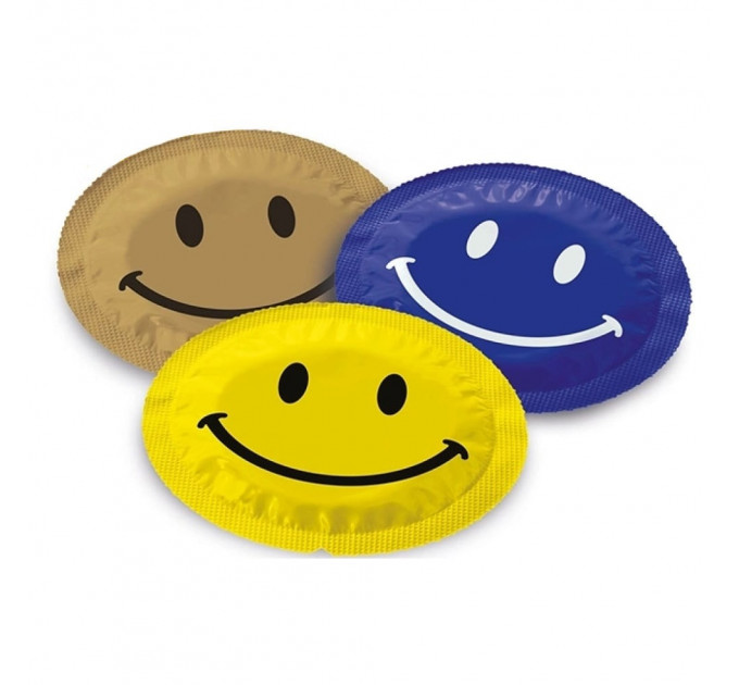 Презервативы классические Exs Smiley FACE со Смайликом на упаковке (цена за упаковку, 12 шт.)