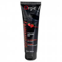Съедобный лубрикант со вкусом клубники Orgie Flavored Intimate Gel Morango на водной основе, 100 мл