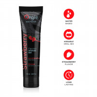Їстівний лубрикант зі смаком полуниці Orgie Flavored Intimate Gel Morango на водній основі, 100 мл