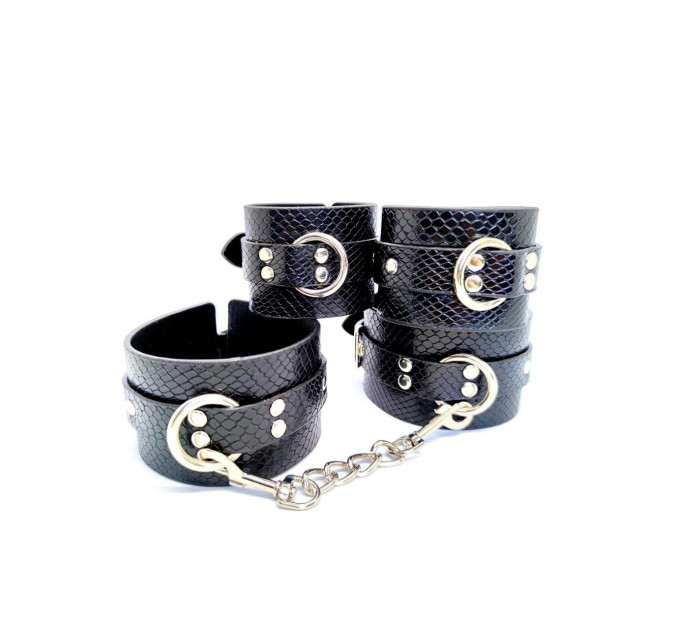 Система фиксации DS Fetish Ankle and hand cuff black