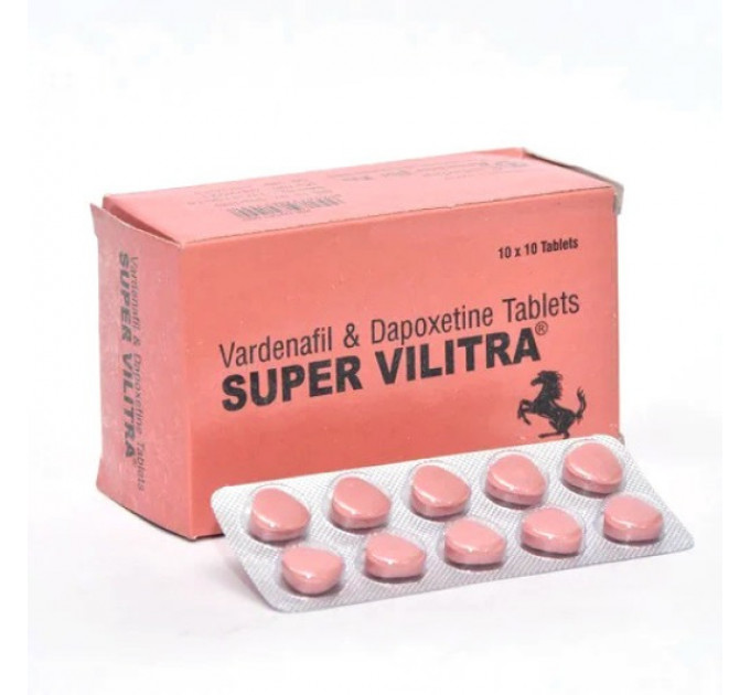 Таблетки Виагра Super Vilitra Левитра + Дапоксетин (цена за пластину ,10 таблеток)