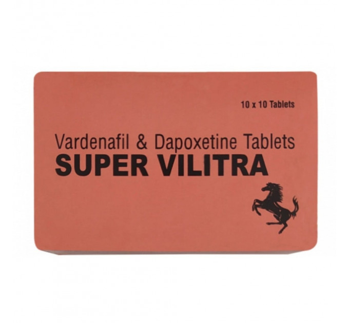 Таблетки Виагра Super Vilitra Левитра + Дапоксетин (цена за пластину ,10 таблеток)