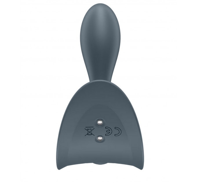 Тонкая, каплевидная пробка Satisfyer Booty Absolute Beginners 2 с вибрацией, серая