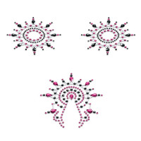 Украшения для груди и бикини со стразами Gloria Petits Joujoux, черно-розовые