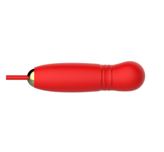 Вакуумный стимулятор в виде розы Every Night Toys с пульсацией, красный