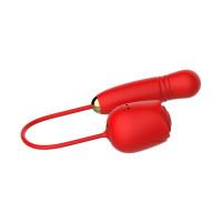 Вакуумний стимулятор у вигляді троянди Every Night Toys з пульсацією, червоний