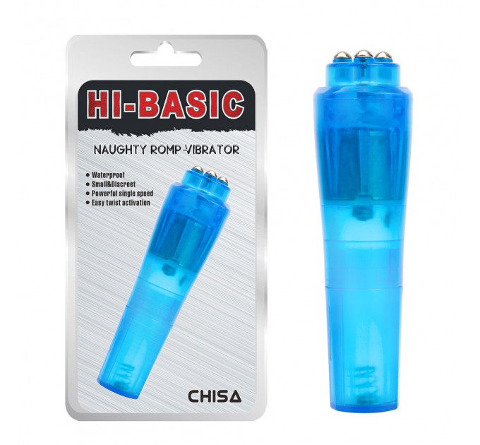 Вибратор для клитора Chisa Hi-Basic Naughty Romp, голубой