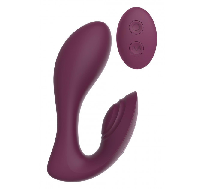 Вибратор двойной стимуляцией с пультом управления Dream Toys Essentials Ultra Dual Vibe, фиолетовый