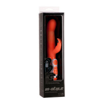 Вибратор-кролик с вращающимися бусинами NMC INSTYLE DUO VIBRATOR, оранжевый