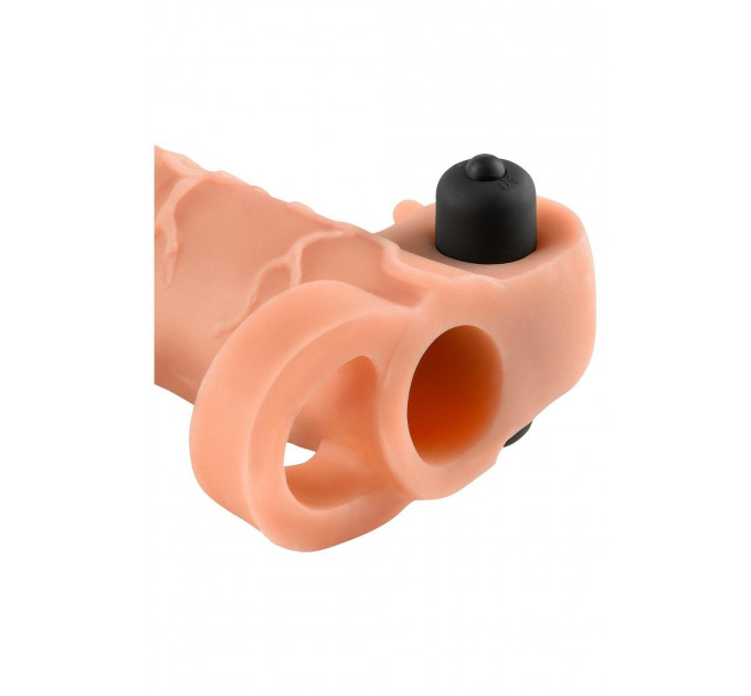 Вібронасадка на член, що подовжує +5 см Pipedream FX Vibr Real Feel 2, тілесна, 16.5 х 4.5 см