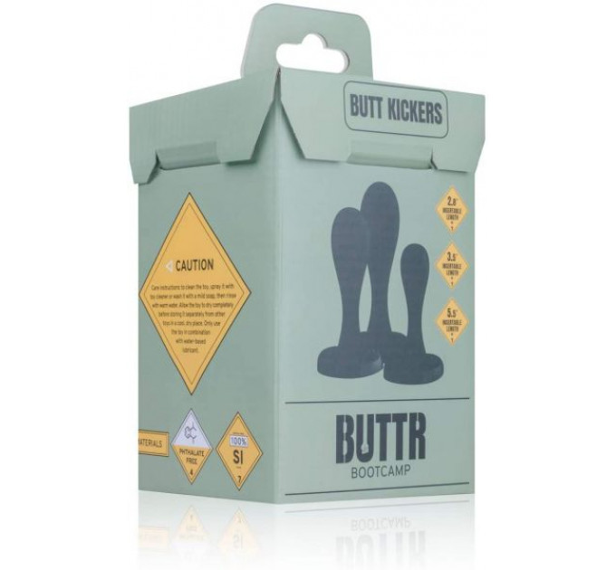 Набор анальных пробок BUTTR Butt Kickers Butt Plug Training Set