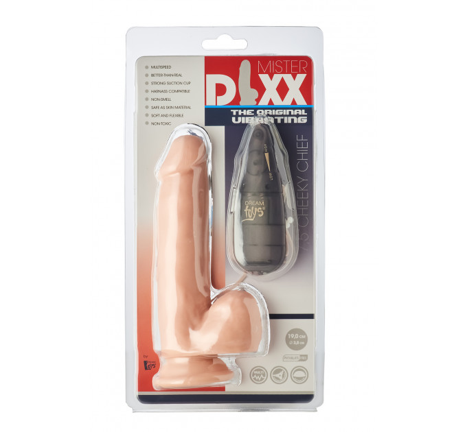Вибратор с присоской Dream Toys MR.DIXX CHEEKY CHIEF 7,5' VIBR. DILDO