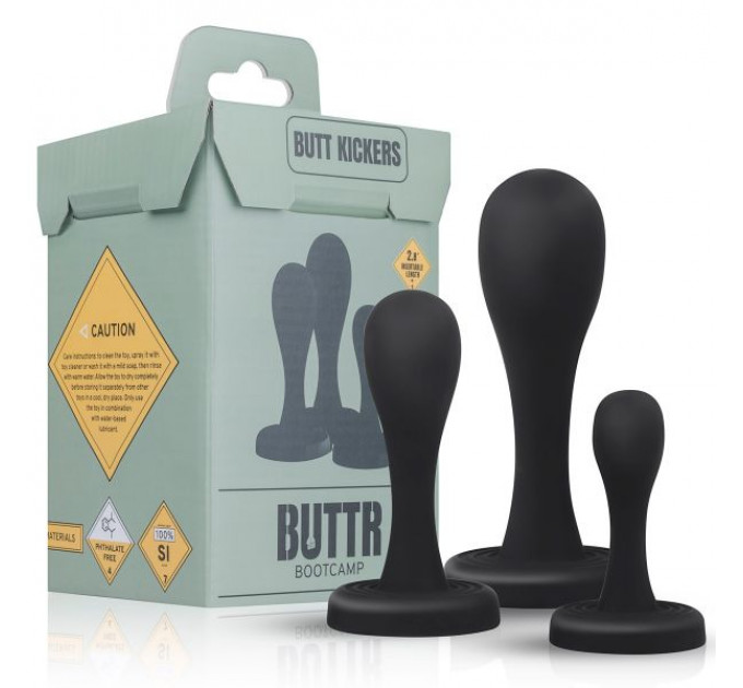 Набор анальных пробок BUTTR Butt Kickers Butt Plug Training Set