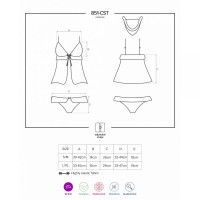 Комплект новорічний 4 предмета Obsessive 851-CST-3 червоний, L/XL