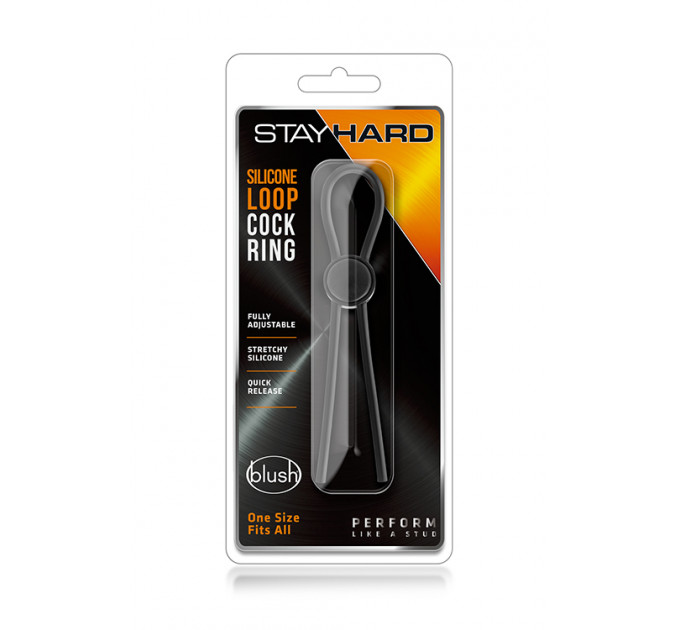 Регулируемое эрекционное кольцо STAY HARD SILICONE LOOP BLACK