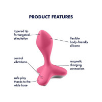 Анальная пробка с вибрацией в футуристическом дизайне Satisfyer Game Changer, розовый