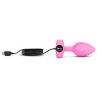 Анальная пробка с вибрацией и пультом управления B-Vibe Vibrating Heart Plug S/M Pink
