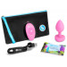 Анальная пробка с вибрацией и пультом управления B-Vibe Vibrating Heart Plug S/M Pink