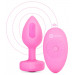 Анальная пробка с вибрацией и пультом управления B-Vibe Vibrating Heart Plug S/M Pink