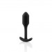 Анальная пробка со смещенным центром тяжести, S, B-vibe Snug Plug 1 черная, 8.6 х 2.2 см