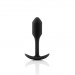 Анальная пробка со смещенным центром тяжести, S, B-vibe Snug Plug 1 черная, 8.6 х 2.2 см